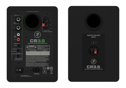 Audiosavings Bundle: Pair of Mackie CR3.5 3.5" Powered Studio Monitors with Tone Control Bundle with Pair of Rockville RHT8B Computer/Bookshelf Desktop Speaker/Studio Monitor Stands (2 Items)