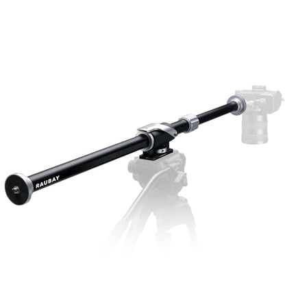 RAUBAY Tripod Extension Arm, Horizontal Boom Arm, 26-40", TE01 | Aluminum overhead tripod arm for top-down photography, with 1/4" and 3/8" mounts for cameras, lights and microphones