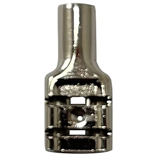 100 Pcs High Temperature Non-Insulated Female Spade Connectors - 12-10 Gauge Quick Disconnect .250 Tab - Wire Splice Connectors for Strong Crimps in Electrical Wire Terminals - Made in USA - size: 12-10 AWG Female 1/4" Tab