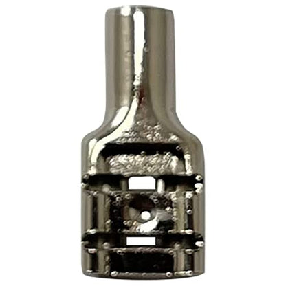 100 Pcs High Temperature Non-Insulated Female Spade Connectors - 12-10 Gauge Quick Disconnect .250 Tab - Wire Splice Connectors for Strong Crimps in Electrical Wire Terminals - Made in USA - size: 12-10 AWG Female 1/4" Tab