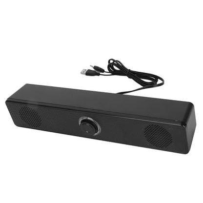 Brrnoo PC Speakers, Desktop Speakers Sound Bar Computer Sound Bar Mini Sound Bar Laptop Speaker Computer Speaker for Desktop Monitor, PC, Laptop, Tablets