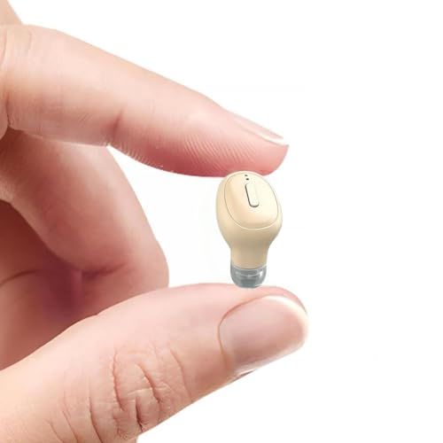 Single Bluetooth Wireless Earbud, Mini Invisible in-Ear Wireless Bluetooth Headphone 12 Hours Super Long Battery Life Suitable for Sports Work and Sleep- Beige - color: Beige