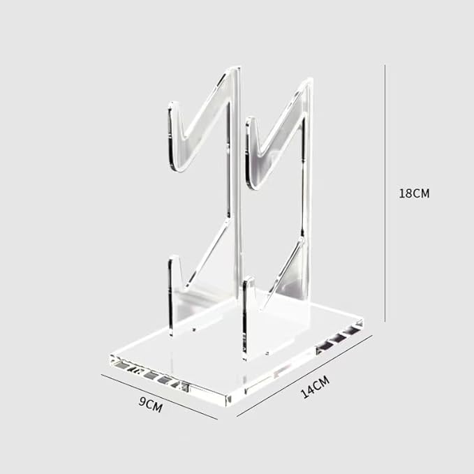 Game Controller Holder 2 Tiers - Universal Dual Controller & Headphone Stand, Acrylic Clear Display Stand Compatible with Nintendo Switch, Xbox, PS5, PS4 - Desk Mounts - size: 2 Tiers