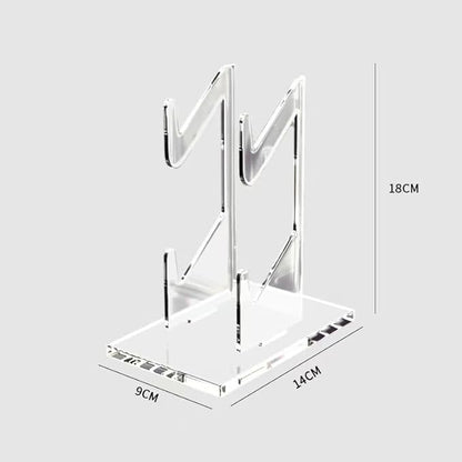 Game Controller Holder 2 Tiers - Universal Dual Controller & Headphone Stand, Acrylic Clear Display Stand Compatible with Nintendo Switch, Xbox, PS5, PS4 - Desk Mounts - size: 2 Tiers