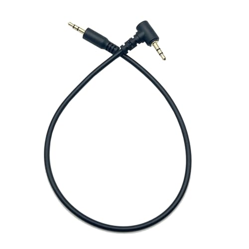 Seadream 2.5mm Audio Cable Short 2Pack 30cm 2.5mm Angled Male to Male Subminiature Stereo Headset Headphone Jack Gold Plated Connector Wire Cord Plug Cable (Angled to Straight) - style: Angled to Straight