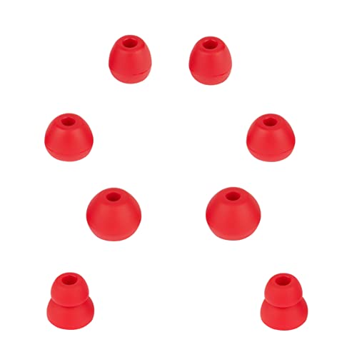 Replacement Silicone Ear Tips Earbuds Buds Set 4 Pairs Compatible with Beats Flex、Compatible with Prowerbeats pro, Red - color: color4