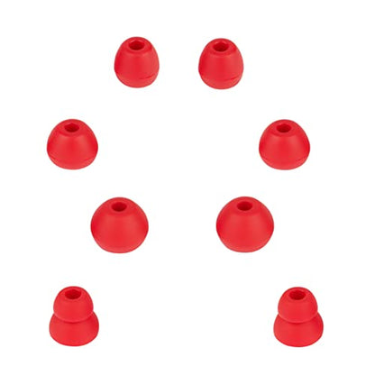 Replacement Silicone Ear Tips Earbuds Buds Set 4 Pairs Compatible with Beats Flex、Compatible with Prowerbeats pro, Red - color: color4