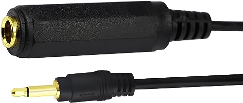 Golden Plated 3.5mm Mono 1/8 inch Audio Male to 6.35mm 1/4 inch Female Jack Converter Cable Cord Adapter (1.5M/5 Feet) - color: 1.5M/5 Feet