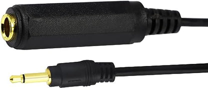 Golden Plated 3.5mm Mono 1/8 inch Audio Male to 6.35mm 1/4 inch Female Jack Converter Cable Cord Adapter (1.5M/5 Feet) - color: 1.5M/5 Feet