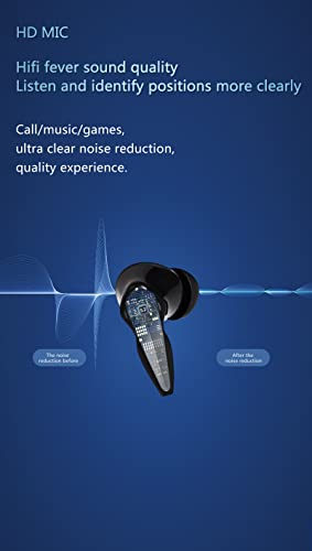 Wireless Gaming Earbuds,Bluetooth 5.2 Gaming Earbuds,Wireless Earbuds 50ms Ultra-Low Latency,Waterproof Earbuds Wireless Bluetooth Earbuds with Compact Charging Case