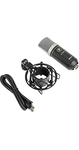Mackie EM-91CU USB Condenser Recording Zoom Podcast Microphone with Shockmount Bundle with Rockville RockShield 1 Studio Microphone Isolation Shield w/Sound Dampening Foam