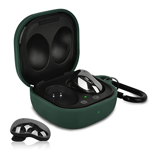 AIRSPO Silicone Case Compatible with Samsung Galaxy Buds 2 Pro/Galaxy Buds 2/ Galaxy Buds Pro/Galaxy Buds Live Case (Midnight Green) - color: Midnight Green