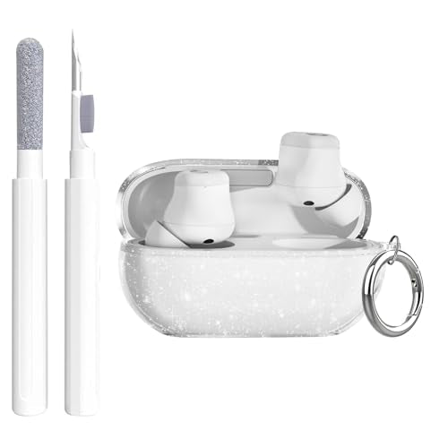 Aircawin for Beats Solo Buds Case Clear Glitter,Cute Sparkly Bling Design | Soft TPU for Beats Solo Buds Case Cover,Shockproof Cover for Beat Solo Earbuds with Keychain and Cleaning Pen-Glitter - color: Glitter
