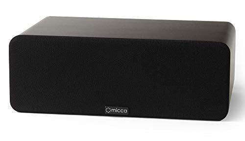 Micca OoO Slim Passive Center Channel Speaker, Home Theater, Each, Walnut | Amplifier Required, Dual 3-Inch Woofers, 0.75-Inch Silk Tweeter, Under 4-Inch Tall, Desktop, Surround Sound, Wall Mountable - size: OoO Single