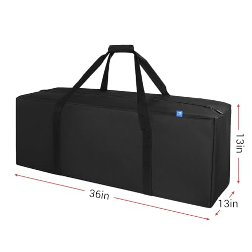 COOLBEBE 36-Inch Large Travel Duffle Bag, 100L Heavy Duty Luggage, Black | Upgrade 2-way Lockable Zippers, Sturdy & Water Resistant for Sports Equipment, Camping & Moving - size: 36" x 13" x 13"