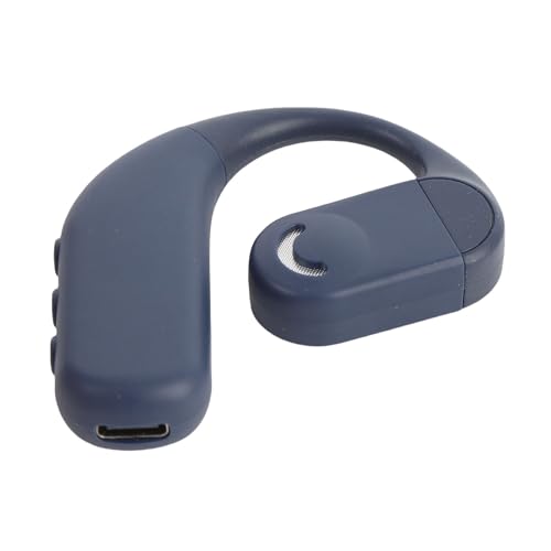 AMONIDA Bluetooth Headset, Single Ear Headset with Earhook Design, Noise Canceling Wireless Handsfree Earpiece for Trucker Driver Business (Blue) - color: Blue