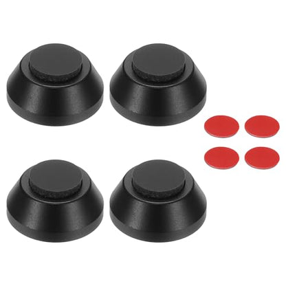 MECCANIXITY 4Pcs Speaker Isolation Pad Feet, 15x7mm Shockproof Aluminum Alloy Vibration Isolation Speaker Shock Base Pad Cone Base with Double-Sided Adhesive for Audio Equipment, Black - color: Black, size: 15x7mm