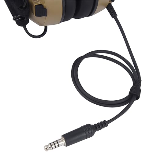 Noise Cancelling Sound Pick Up Over The Ear Boom Mic U94 Tactical Ptt Headphone for Motorola APX 6000 8000 XPR 6550 7550 7550e(Desert Tanm,NATO US Military Wired)