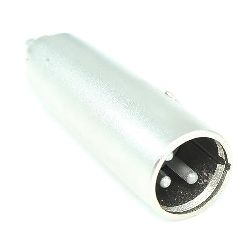 MyCableMart XLR Male to RCA Male Adapter, Nickel Plated