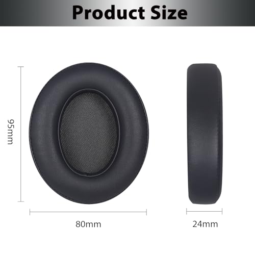 Studio 2/3 Replacement Earpads Ear Pads Cushion Cover Compatible with Studio 2.0 Wired/Wireless & Studio 3.0 B0500 B0501 Over-Ear Headphones (Titanium Gray) | Soft Protein Leather & Memory Foam Earpad Replacement, Ear Cushions Fit Studio3 & Studio2, Repla