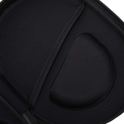 Hard EVA Carrying Case for Over Ear Headphones, PU Leather Protective Travel Storage Bag with Waterproof Shockproof Design, Black - color: Black