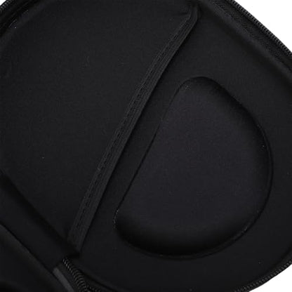 Hard EVA Carrying Case for Over Ear Headphones, PU Leather Protective Travel Storage Bag with Waterproof Shockproof Design, Black - color: Black
