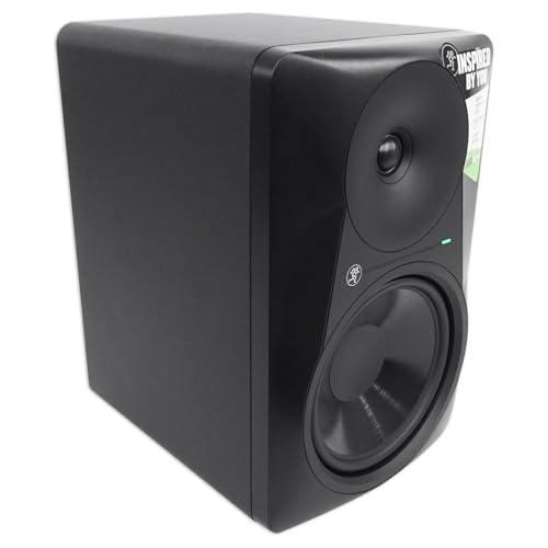 Audiosavings Bundle: (2) MR824 8 170W Powered Studio Monitors Bundle with (2) Rockville Adjustable Studio Stands + (2) Foam Pads, 10.35" x 13" + Condenser Mic w/Metal Shock Mount (7 Items)