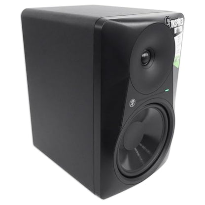 Audiosavings Bundle: (2) MR824 8 170W Powered Studio Monitors Bundle with (2) Rockville Adjustable Studio Stands + (2) Foam Pads, 10.35" x 13" + Condenser Mic w/Metal Shock Mount (7 Items)