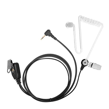 1 Pin 2.5mm Earpiece Headset for Motorola Radio Talkabout T200 T260 T600 T800 MH230R MR350R MT350R Walkie Talkie with Covert Acoustic Tube and PTT mic (2 Pack)