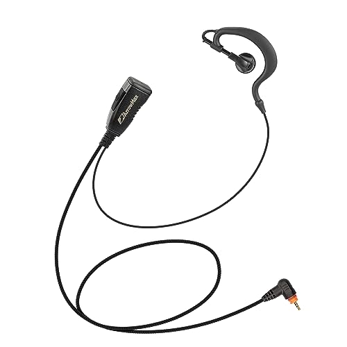 Arrowmax AEH1500-M12 G-Shape Style Braided Cable Earpiece Style in-line PTT Compatible with Motorola Two-Way Radios SL7550e SL7580 SL300 SL3500e SL4000 SL8550e SL1K TLK100 DLR110 Curve - size: 1 Piece
