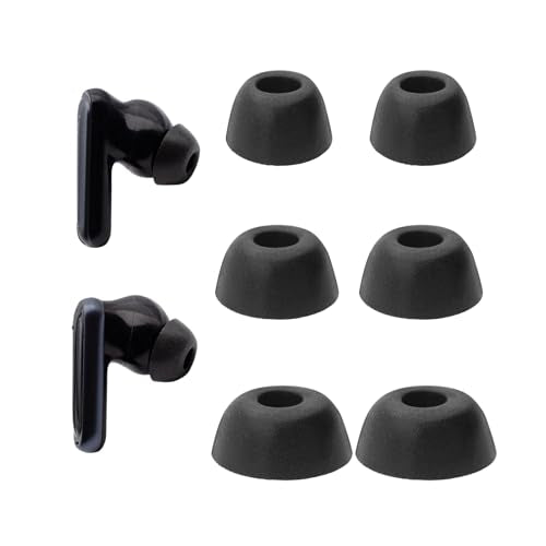 Klowcok Replacement Foam Ear Tips for Soundcore P40i / Liberty 4 NC Earbuds | Memory Foam Tips, 3 Pairs, S/M/L, Black