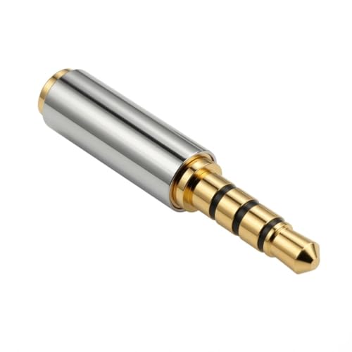 3.5mm Male to 2.5mm Female Headphone Audio Adapter, Silver