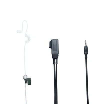 Caroo Walkie Talkie Headset Earpiece 1 Pin Covert Acoustic Tube with PTT Mic Compatible with Cobra CXT195 CX112 ACXT1035r ACXT145 ACXT545 PX655 RX385 RX685 Walkie Talkies Two Way Radio 4 Pack | Surveillance Headset, PTT Mic, Covert, Comfort, Hands-Free, L