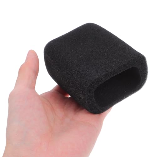 2pcs Black Square Microphone Foam Cover 10mm Thick Windshield
