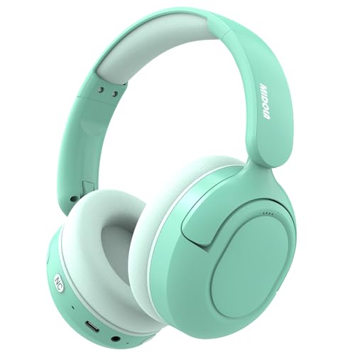 MIDOLA Kids Bluetooth Headphones Wireless,ANC,68H,Safe Volume Limit 85/94dB | Adjustable Headband Foldable Over-Ear for Toddler Girls Boys Tablet/iPad,HD Stereo,Built-in Mic,Green - color: Mint Green