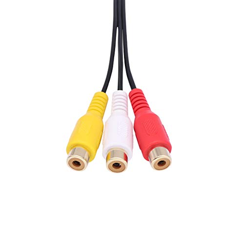 3.5 mm to RCA AV Camcorder Video Cable,3.5mm Male to 3RCA Female Plug Stereo Audio Video AUX Cable for Smartphones,MP3, Tablets,Speakers,Home Theater - 3.5 Male to 3RCA Female 0.15m - size: 3.5mm Male to 3RCA Female 0.15m