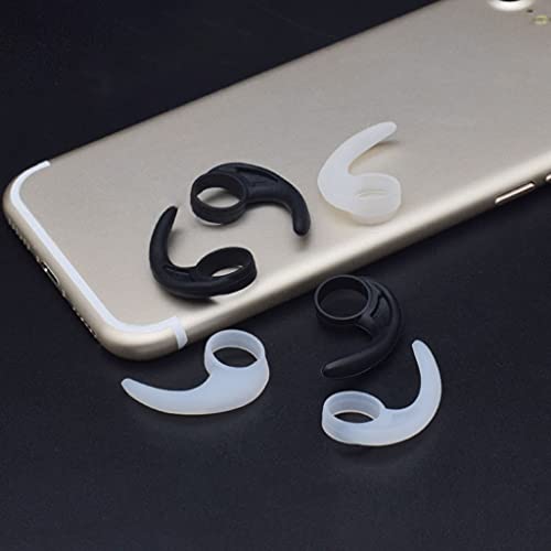 5 Pairs Silicone Earbud Hooks Earphone Sport Grips Flaps W-ings Adapters Eartips for in-Ear and Channel Headphones,Earbud Hooks - size: Medium