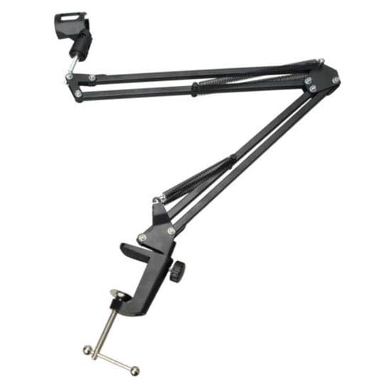 Microphone Mounting Bracket Desk Mic Arm Microphone Stand with Desk Mount Mic Suspension Boom for Live Streaming, Gaming, Podcasting, Radio