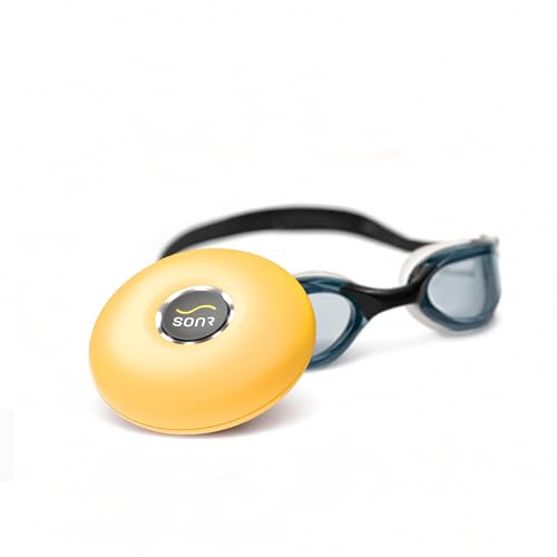 Music 2-in-1 Bundle: Open-Ear Underwater Music Player for Swimmers with Anti-Fog Swimming Goggles - color: Yellow