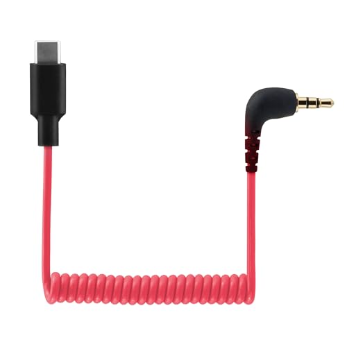 USB C to 3.5mm TRS Microphone Cable for Rode, Movo, Comica, Deity External Mic, Compatible with iPhone 15/16, Samsung Galaxy, LG, Pixel & Android Devices with USB C Port