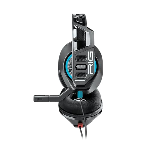 RIG 300 PRO HN Wired Gaming Headset | For Nintendo Switch, Switch 2 - Universal 3.5mm - Flip-to-Stow Mic, 40mm Speakers, 1.2-meter cable – Black/Blue/Red - color: Black / Red / Blue
