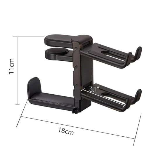 Foldable Headphone Stand and Hook – Aluminum Headset Holder Clamp Mount Under Desk, Universal Fit for Gaming Headphones, Space-Saving Hanger Organizer