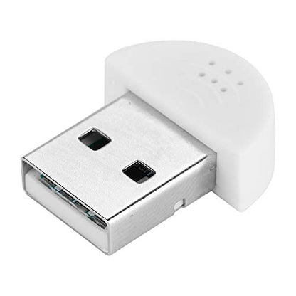 DEWIN USB 2.0 Mini Microphone, Laptop/Desktop PC Plug and Play for Skype, MSN, Yahoo Recording, YouTube, Google Voice Search and Games(White)