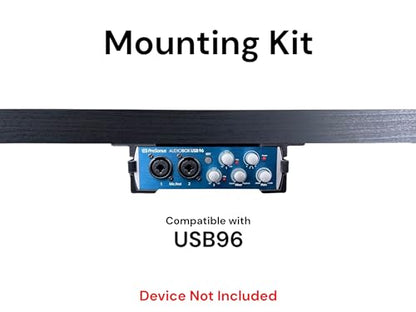 Desk Mount Kit for PreSonus AudioBox USB96, HP4, TubePre, & BlueTube, Under Desk Mount Brackets with Reversible Clips, Secure Mounting Accessory