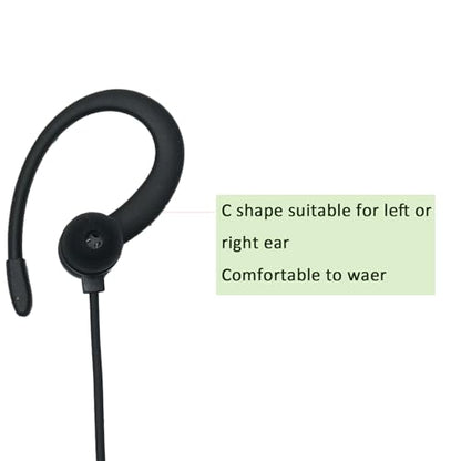 10 Pack Walkie Talkie Earpiece Headset with MIC PTT ，C-Shape | Compatible with Baofeng UV-5R BF-888S BF-F8HP BF-F9 Kenwood TK-2107 TK-3107 H777 RT7 RT21 Two Way Radios