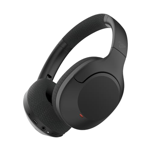 VOKALEN Hyper Pro 2 Bluetooth Headphones Over Ear, Hi-Res Audio, Adaptive Noise Cancelling, 60H Playtime, DEEP360 Spatial Sound, Comfort Mesh Ear Cushions, Deep Bass, Custom EQ (Pro 2, Black) - color: Black, style: Pro 2