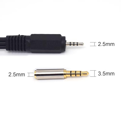 2.5mm TRRS to 3 RCA Male AV Cable 5FT for Camera AUX MP3 Speaker TV | 2.5mm to 3 RCA Male, Audio Video AUX Cord, 1.5M, Includes 2.5mm Female to 3.5mm Male Adapter for Smartphone, MP3, Speaker, TV - style: With Conversion Head