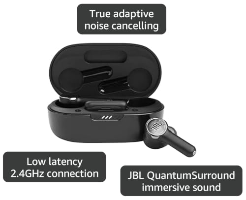 JBL Quantum TWS True Wireless Noise Cancelling Gaming Earbuds - Black (Renewed)