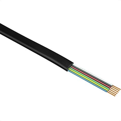 NECABLES 2Pack RJ12 Cable 2ft Telephone Cord Phone Cable - 2 Feet | RJ12 6P6C Male to Male Straight Wired for Both Data and Voice Use Black - size: 2 feet
