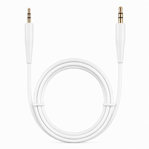 Replacement Audio Cable Cord,2.5mm to 3.5mm Extension Wire for Bose QuietComfort QC45 QC35II QC35 QC25 NC700 QC Ultra OE2 Headphones (No mic White)